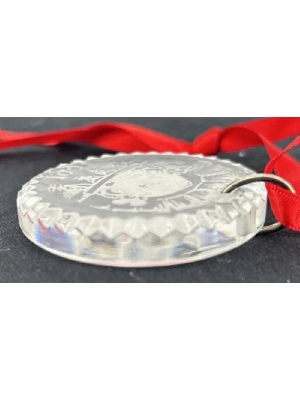 Waterford Crystal 1993 Disney Mickey and Minnie with Santa Ornament 2